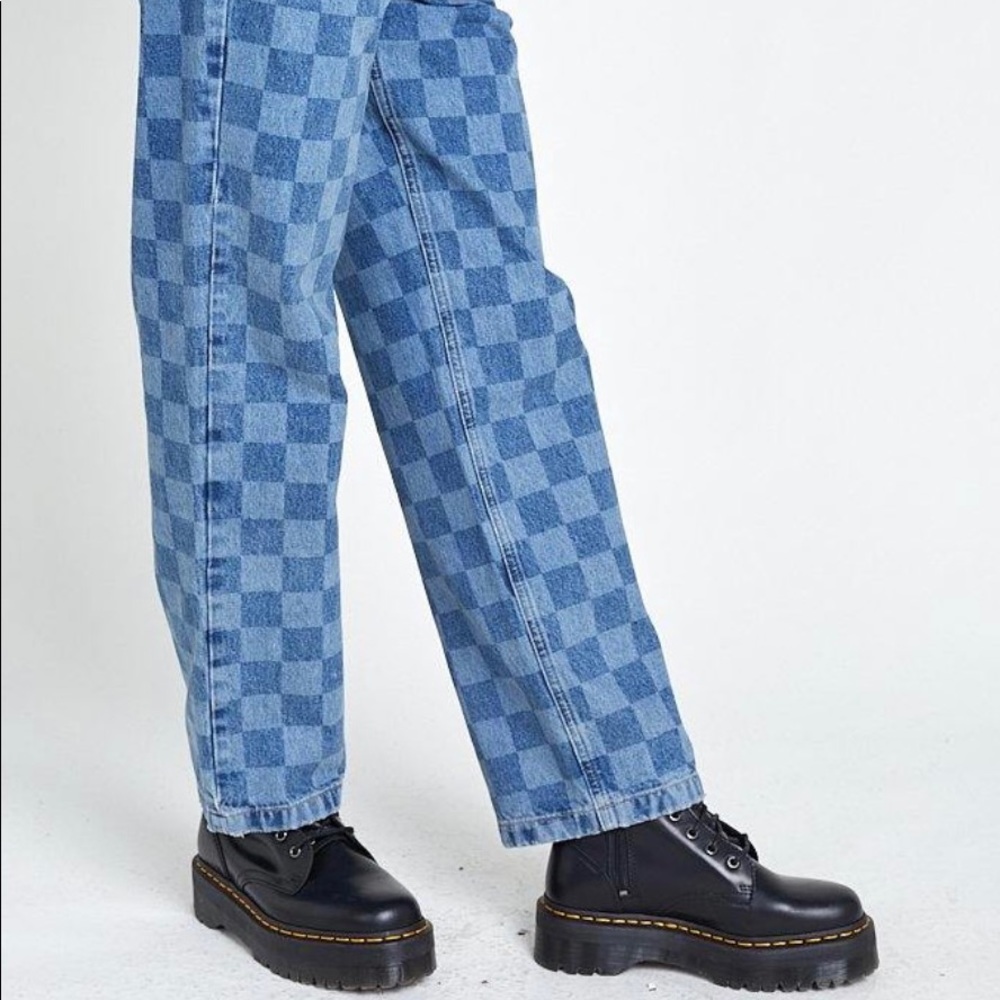 The Ragged Priest light blue checkerboard dad jean